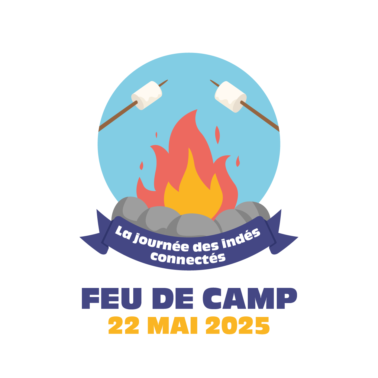 Logo Feu de Camp 22 MAI 2025 Logo 2024 date